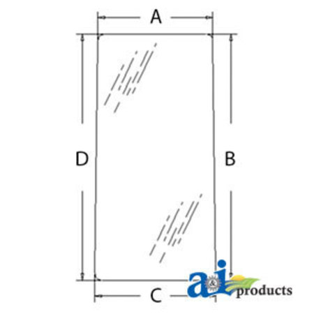 A & I PRODUCTS Glass, Rear (LH) 41.5" x33.5" x2.3" A-4369556